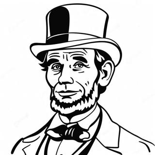 Abraham Lincoln In A Top Hat Coloring Page 56203-45276