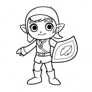 Adventurous Toon Link Coloring Page 56213-45280