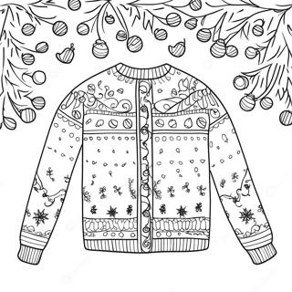 Festive Holiday Sweater Coloring Page 56223-45286