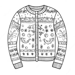 Festive Holiday Sweater Coloring Page 56223-45287