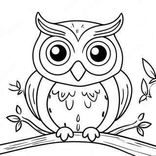 Owl With Big Eyes Coloring Page 5622-4650