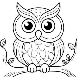 Owl With Big Eyes Coloring Page 5622-4651