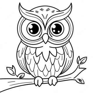 Owl With Big Eyes Coloring Page 5622-4652