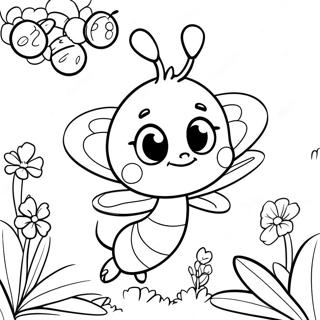 Maya The Bee Flying In The Garden Coloring Page 56253-45313