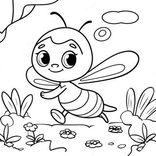 Maya The Bee Flying In The Garden Coloring Page 56253-45316