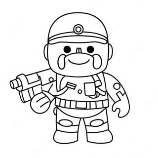 Roblox Soldier Piggy Coloring Pages