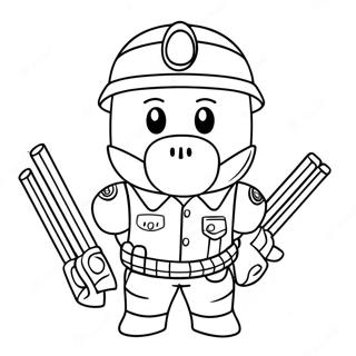 Roblox Soldier Piggy Coloring Page 56282-45339