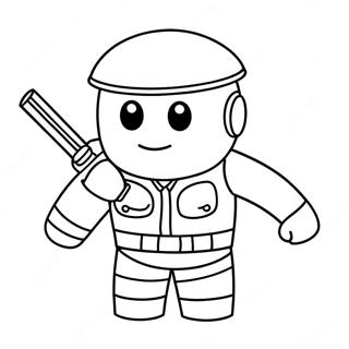 Roblox Soldier Piggy Coloring Page 56282-45340