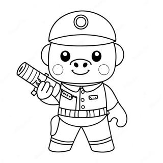 Cute Roblox Soldier Piggy Coloring Page 56283-45334