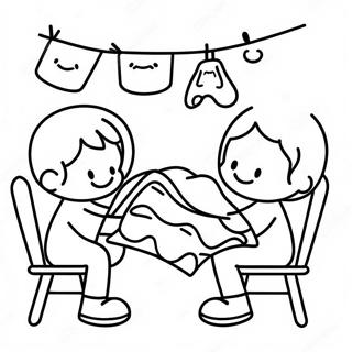 Laundry Coloring Pages