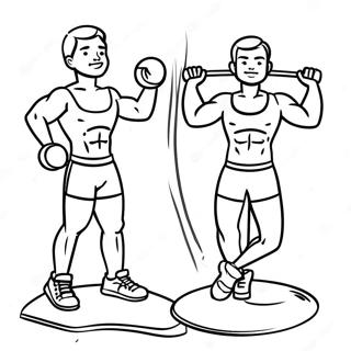 Workout Coloring Pages