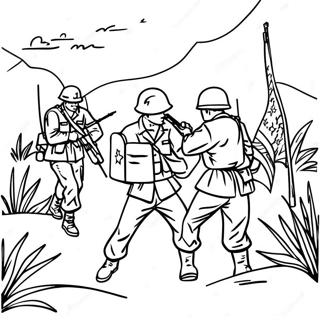 Vietnam War Soldiers In Combat Coloring Page 56332-45372