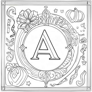 Alphabet Tracing Sheet Coloring Page 56372-45403