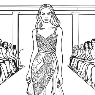 Top Model Fashion Show Coloring Page 56392-45418