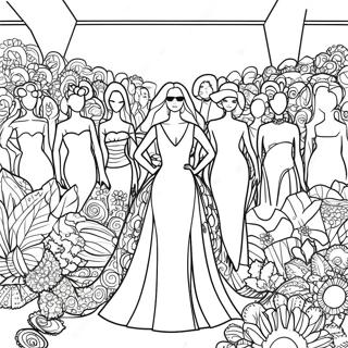 Top Model Fashion Show Coloring Page 56392-45420