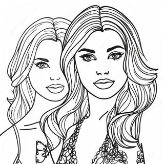 Elegant Top Model Coloring Page 56393-45421