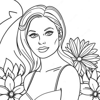 Elegant Top Model Coloring Page 56393-45422