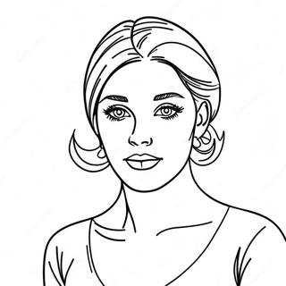 Elegant Top Model Coloring Page 56393-45424