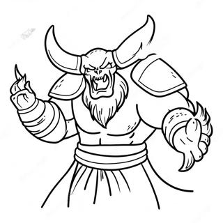 Fiery Diablo Character Coloring Page 56403-45431