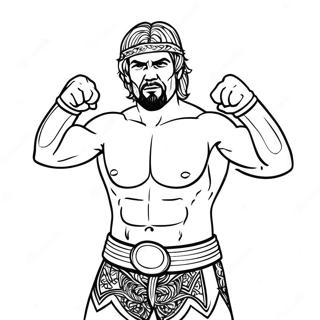 Aew Wrestler In Action Coloring Page 56413-45437