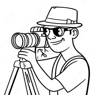 Cameraman Coloring Pages