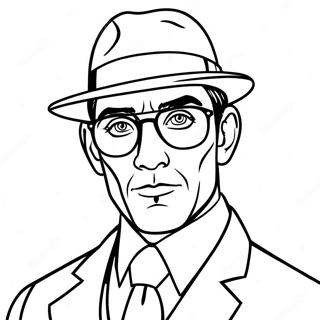 Secret Agent In Disguise Coloring Page 56423-45447