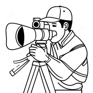 Cameraman In Action Coloring Page 5642-4665