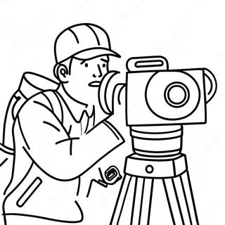 Cameraman In Action Coloring Page 5642-4666