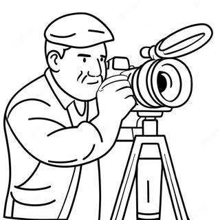 Cameraman In Action Coloring Page 5642-4667