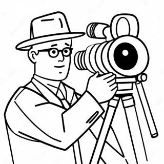 Cameraman In Action Coloring Page 5642-4668