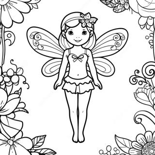 Fairy Paper Doll Coloring Pages