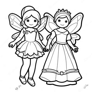 Fairy Paper Doll Coloring Page 56442-45464