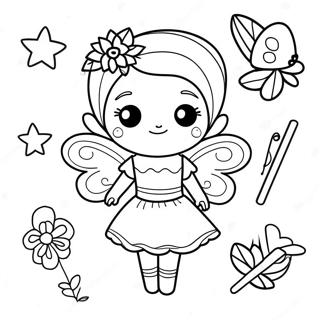 Whimsical Fairy Paper Doll Coloring Page 56443-45465