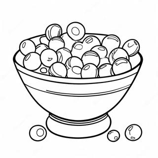 Colorful Skittles Candy Bowl Coloring Page 56453-45473