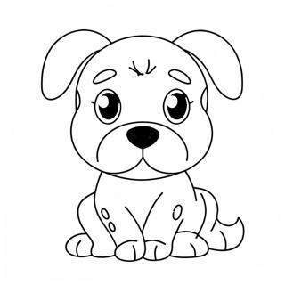 Cute Dog Face Coloring Page 56472-45496