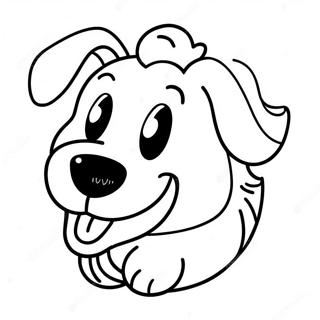 Happy Dog Face Coloring Page 56473-45486