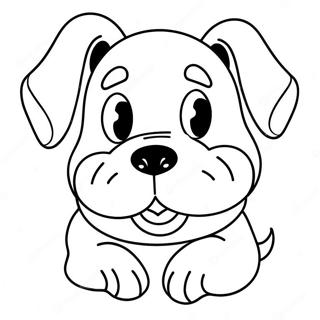 Happy Dog Face Coloring Page 56473-45487