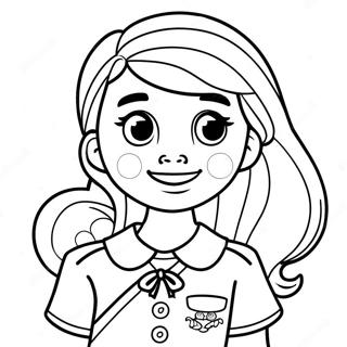 Brownie Girl Scout Coloring Page 56482-45490