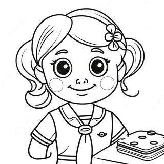 Brownie Girl Scout Coloring Page 56482-45492