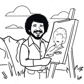 Bob Ross Coloring Page 56492-45503