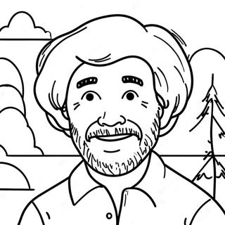 Bob Ross Coloring Page 56492-45504