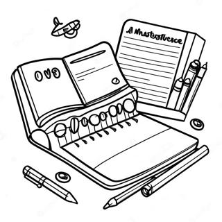 Planner Coloring Page For Kids 56502-45511