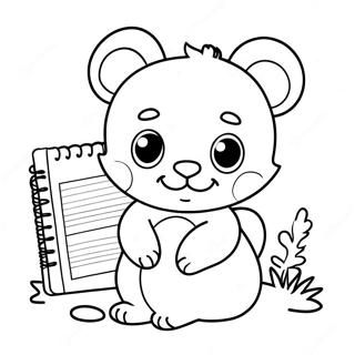 Cute Animal Planner Coloring Page 56503-45513