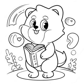 Cute Animal Planner Coloring Page 56503-45515