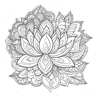 Lotus For Adults Coloring Pages