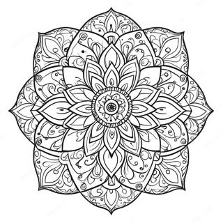 Elegant Lotus Mandala Coloring Page 56513-45522