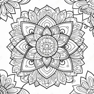 Elegant Lotus Mandala Coloring Page 56513-45523