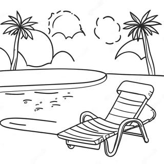 Sunny Day At The Pool Coloring Page 5652-4673