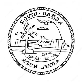 South Dakota State Flag Coloring Page 56532-45532