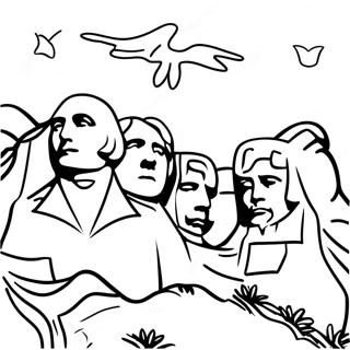 Beautiful Mount Rushmore Coloring Page 56533-45539